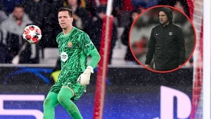 Wojciech Szczęsny i Hansi Flick (na małym zdjęciu)