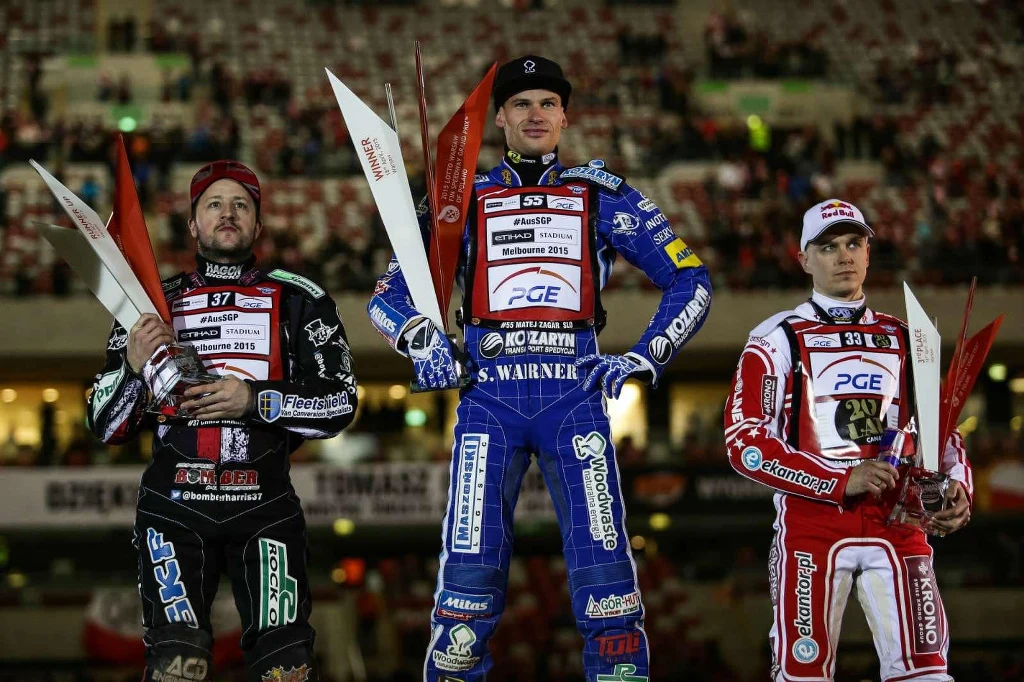 Chris Harris na podium na PGE Narodowym, 2015 Chris Harris na podium na PGE Narodowym, 2015