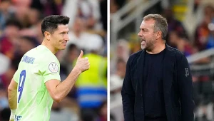 Robert Lewandowski i Hansi Flick