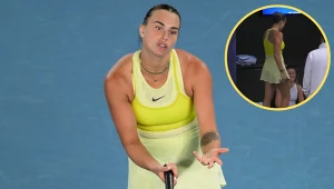 Aryna Sabalenka po zejściu z kortu rozmawiała z Paulą Badosą (w kółeczku)