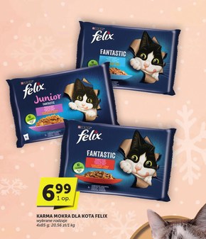 Felix Fantastic Karma dla kotów rybne smaki w galaretce 340 g (4 x 85 g) niska cena