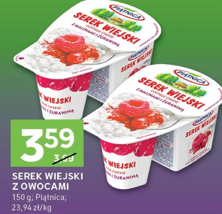 Piątnica Serek wiejski z truskawkami 150 g