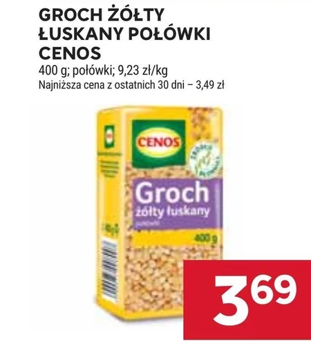 Cenos Groch żółty łuskany połówki 400 g