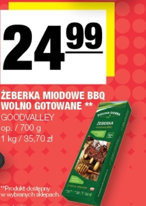 Dolina Dobra Żeberka miodowe BBQ 730 g niska cena