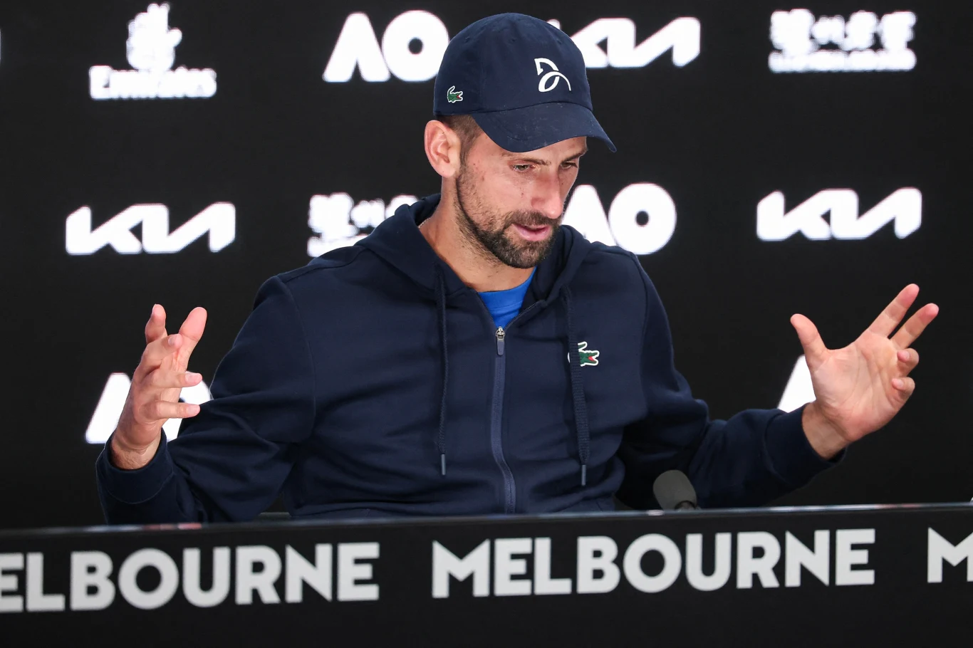 Australian Open 2025. Novak Djoković na konferencji prasowej po meczu z Alexandrem Zverevem