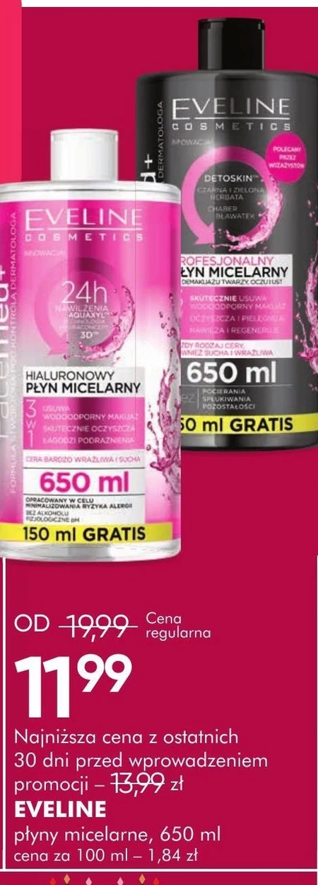 Eveline cosmetics Facemed+  Profesjonalny płyn micelarny 3w1