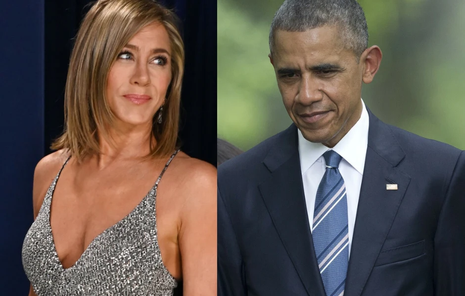 Jennifer Aniston i Barack Obama Jennifer Aniston i Barack Obama
