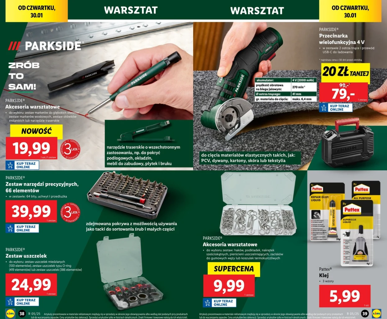 Wyposaż swój warsztat z Parkside w Lidlu. Ceny zaczynają się od 9,99 zł!