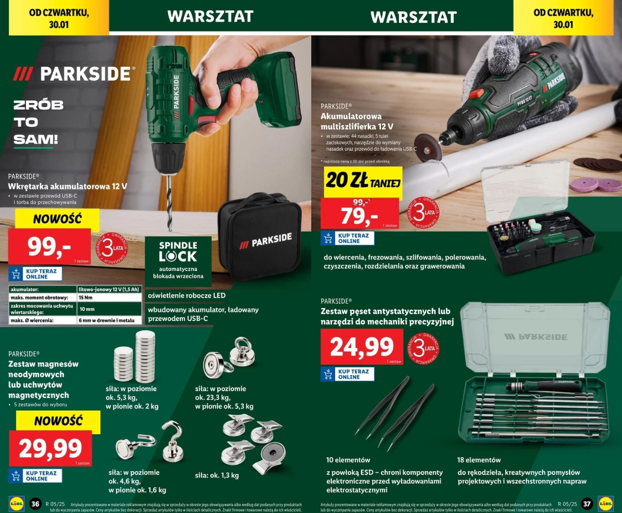 Parkside w Lidlu od 9,99 zł. Tylko teraz narzędzia i akcesoria w mega promocjach!