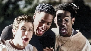 Jon Abrahams, Marlon Wayans i Shawn Wayans w "Strasznym filmie"