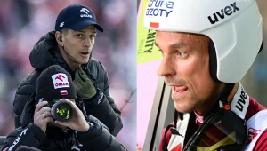 Skoki narciarskie. Na zdjęciu trener Thomas Thurnbichler i polski skoczek narciarski Piotr Żyła