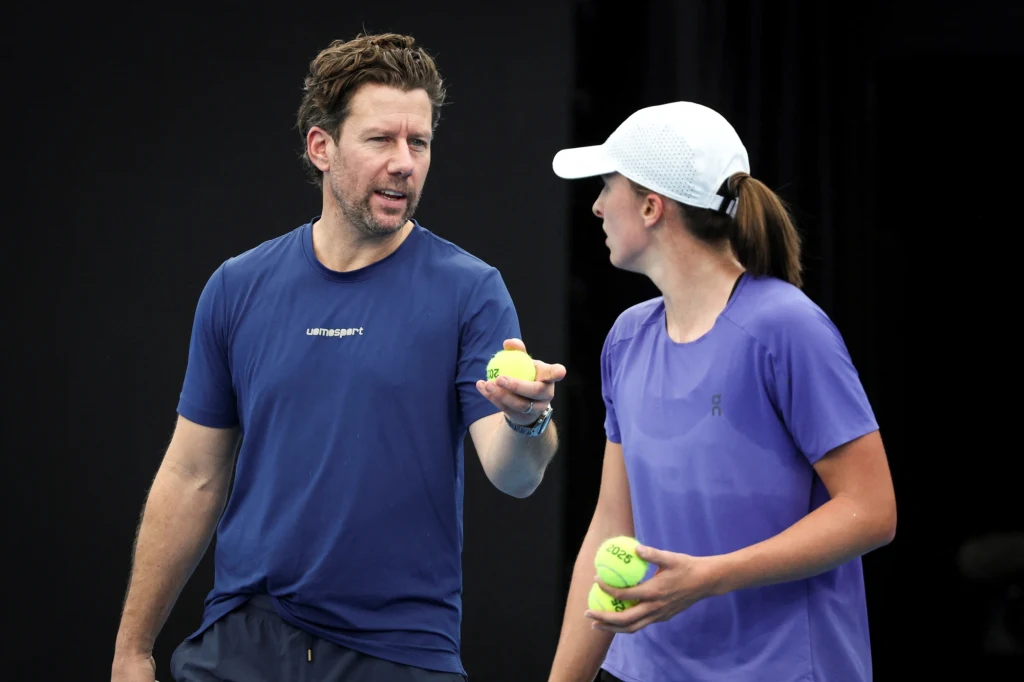 Iga Świątek i Wim Fissette Iga Świątek i Wim Fissette