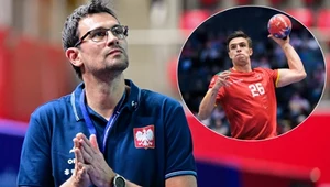 Trener reprezentacji Polski Marcin Lijewski oraz niespełna 20-letni as Portugalii Francisco Costa