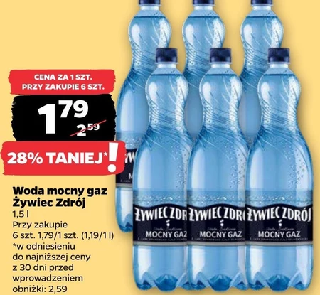 Żywiec Zdrój Mocny Gaz Woda źródlana 1,5 l