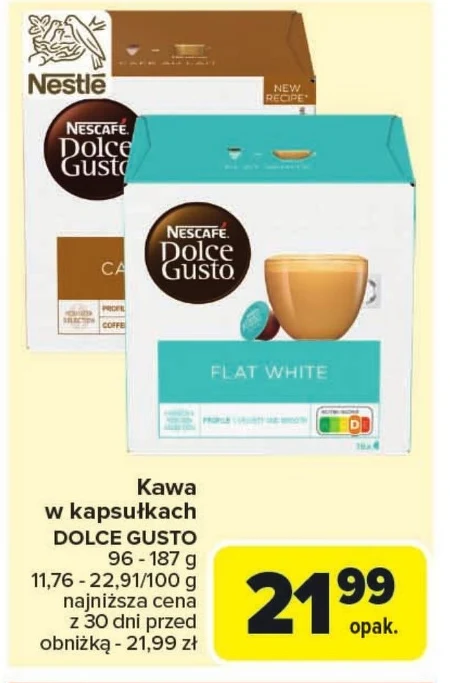 NESCAFÉ Dolce Gusto Flat White Kawa w kapsułkach 187,2 g (16 x 11,7 g)