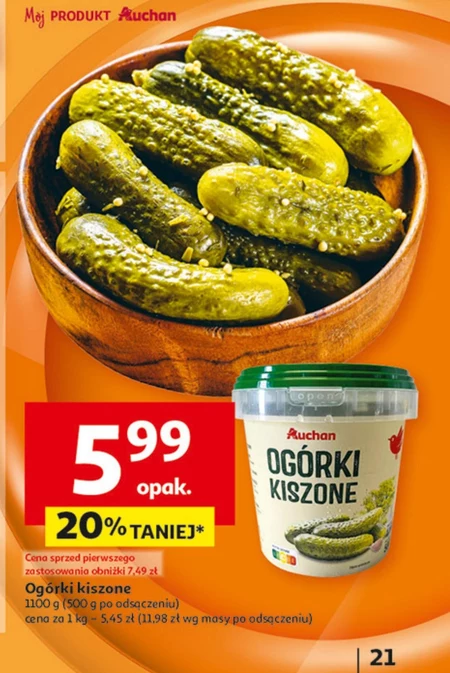 Ogórki kiszone Auchan