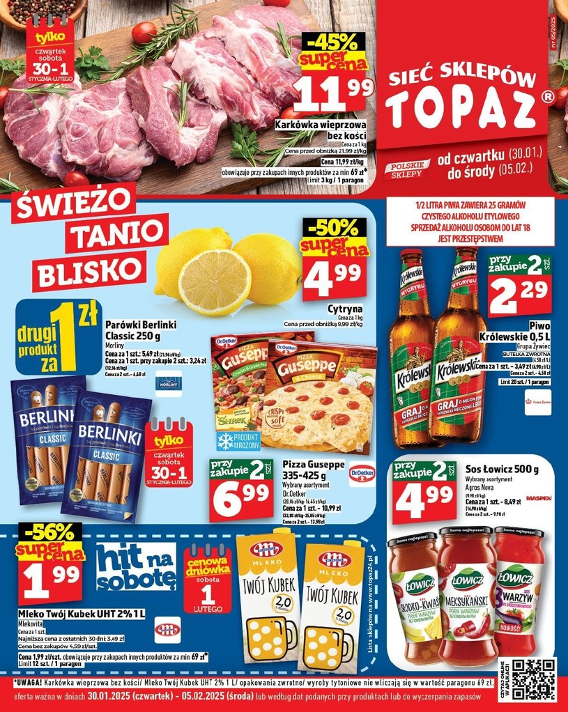 Gazetka promocyjna Topaz - ważna od 30. 01. 2025 do 05. 02. 2025