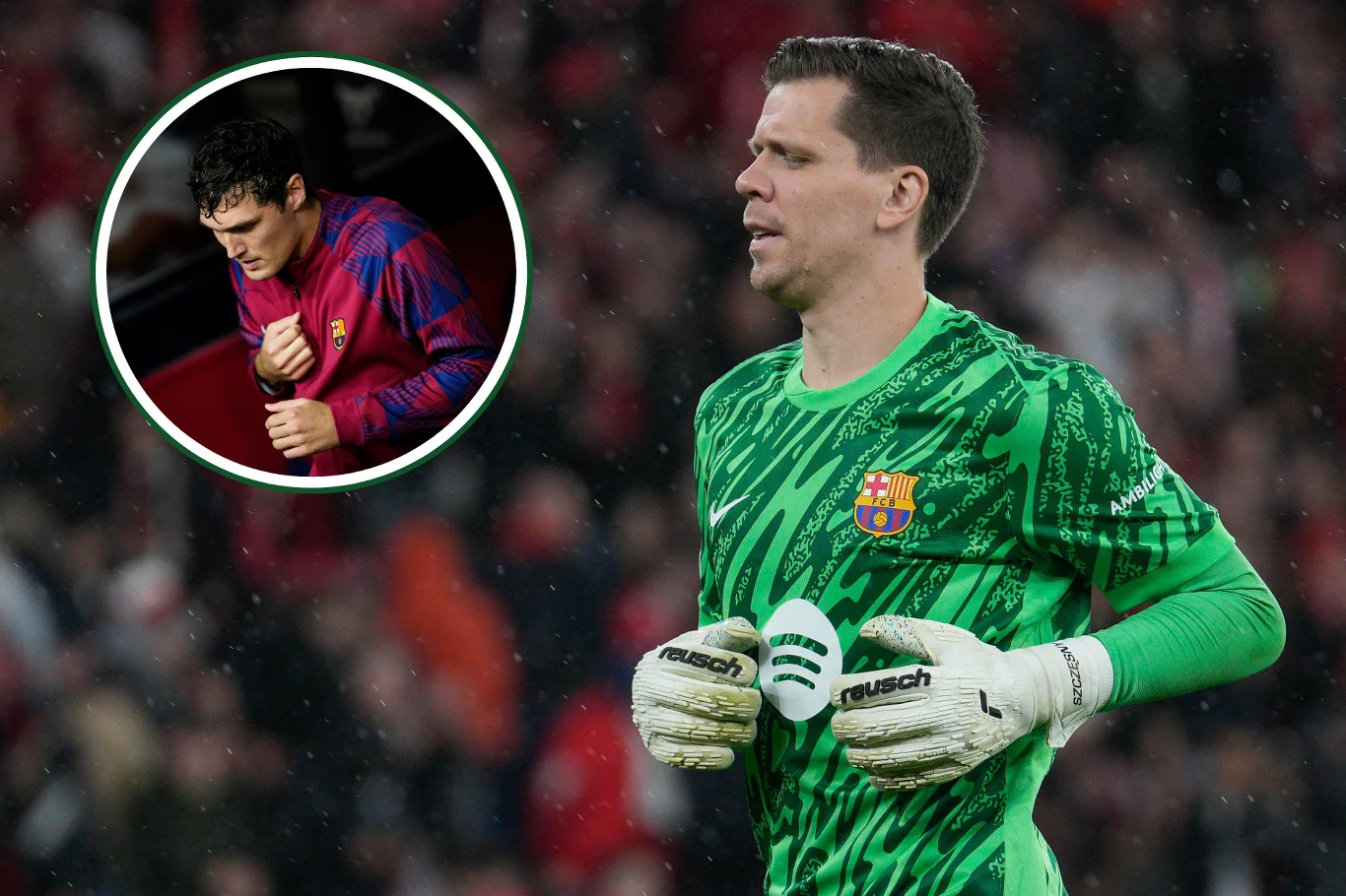 Piłkarze FC Barcelona - Andreas Christensen i Wojciech Szczęsny