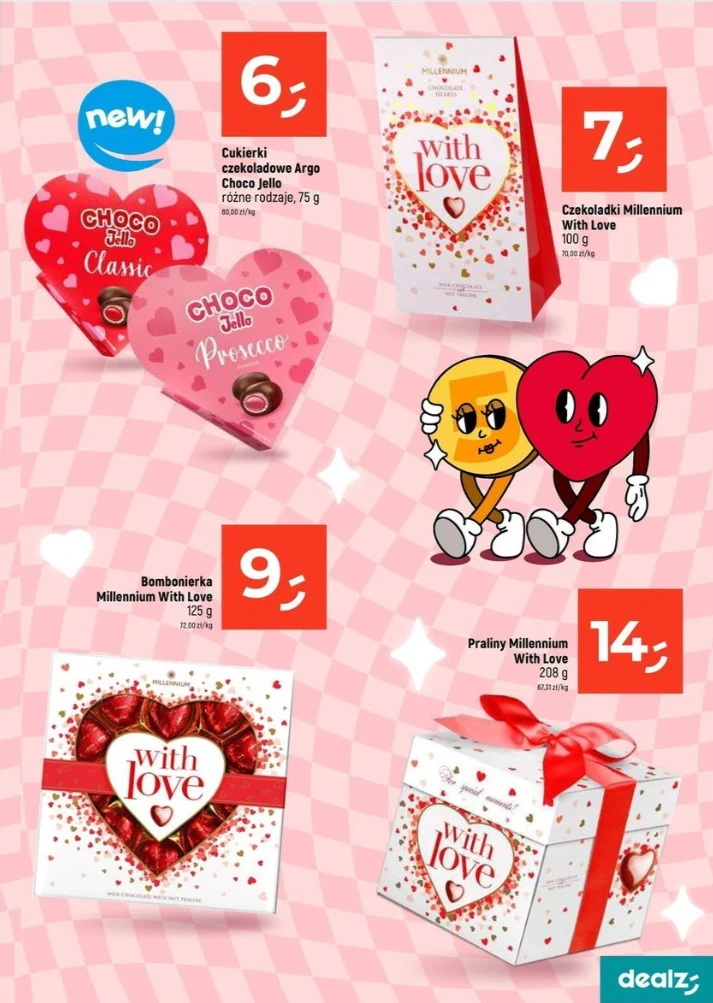 Dealz zaskakuje walentynkową ofertą! Słodkie prezenty dla bliskich już od 5 zł!