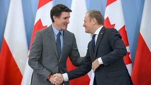 Premier Polski Donald Tusk i szef rządu Kanady Justin Trudeau rozmawiali w Warszawie o współpracy w zakresie obronności