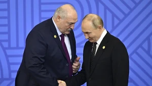 KE chce uderzyć cłami na nawozy w Rosję i Białoruś. Na zdj. prezydent Rosji Władimir Putin i prezydent Białorusi Alaksandr Łukaszenka