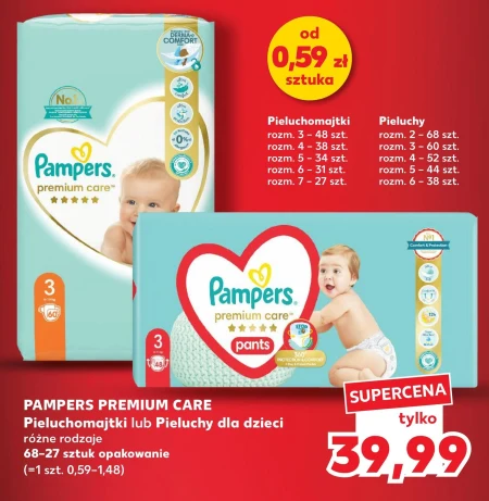 Pampers Premium Care rozmiar 2, 68 pieluszki, 4kg-8kg