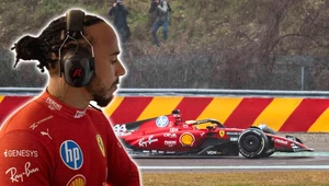 Hamilton rozbił bolid Ferrari podczas testów w Barcelonie. Trudne początki w nowym zespole