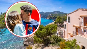 Na zdjęciu Anna i Robert Lewandowscy. W tle widok ma miejscowość Camp de Mar na Majorce (zdjęcie ilustracyjne)