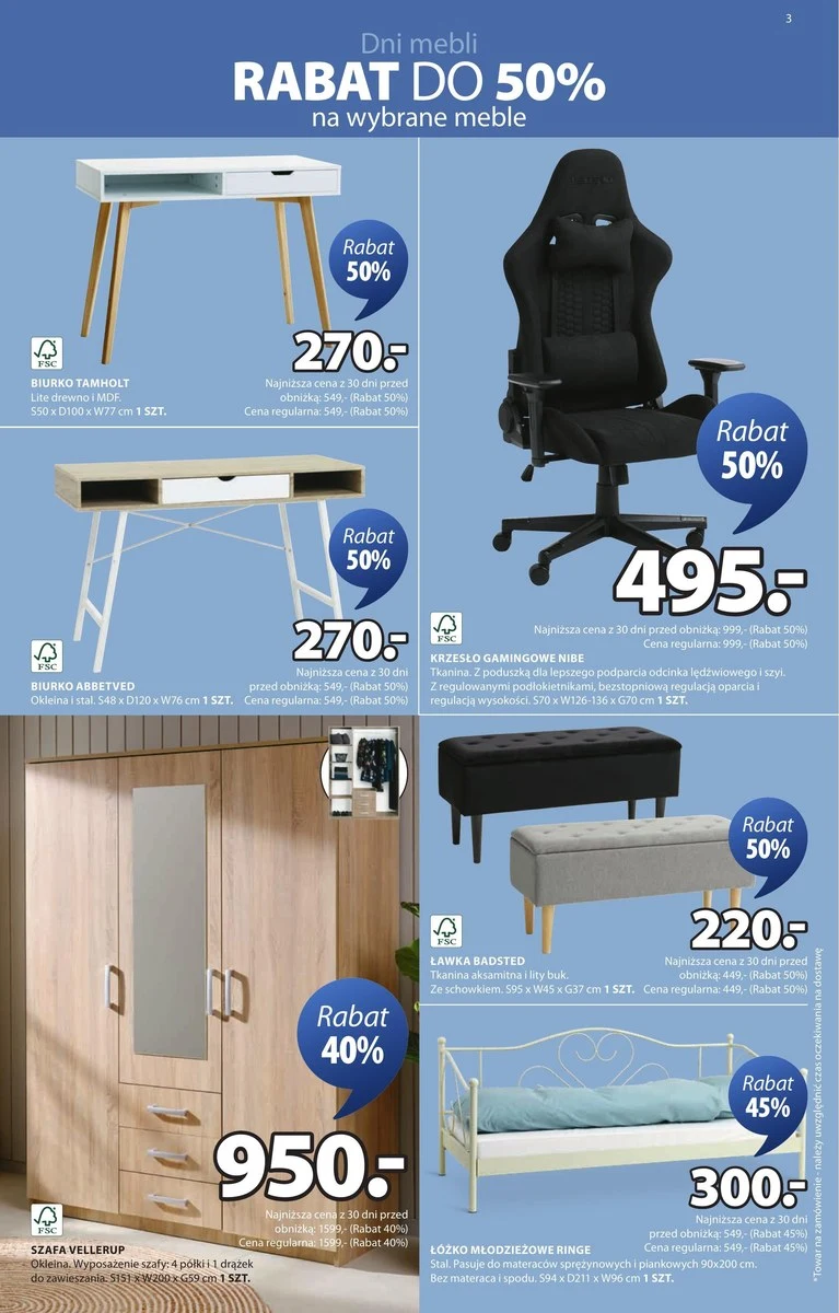 Meble do 50% taniej w Jysk! 