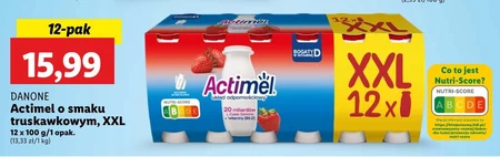 Actimel Napój jogurtowy o smaku truskawkowym 1,2 kg (12 x 100 g)