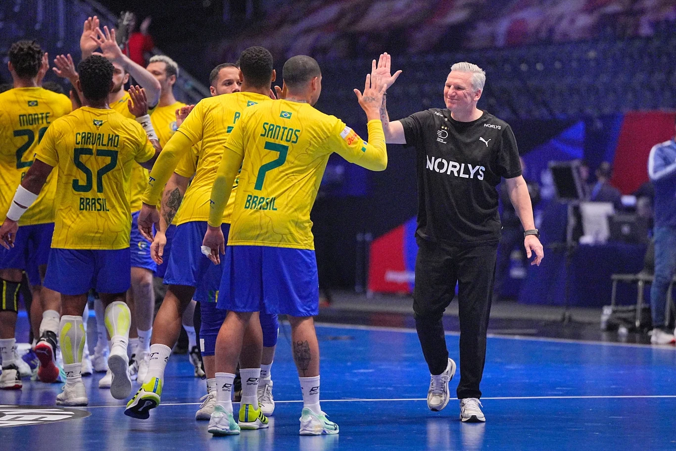 Nikolaj Jacobsen i reprezentanci Brazylii