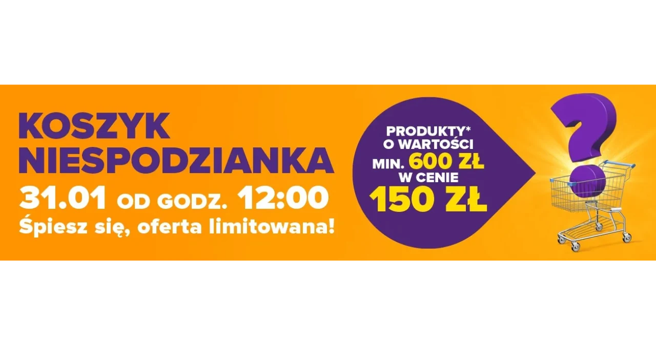 Koszyk Niespodzianka wraca do Carrefour'a! Zaoszczędzisz co najmniej 450 zł! Koszyk Niespodzianka wraca do Carrefour'a! Zaoszczędzisz co najmniej 450 zł!