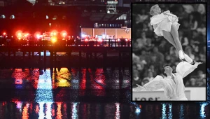 Jewgenia Szywkowa i Wadim Naumow (w ramce) byli na pokładzie samolotu, który runął do rzeki pod Waszyngtonem 