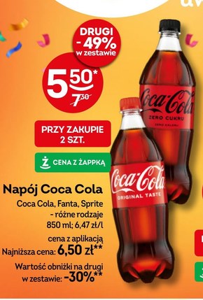 Coca-Cola Napój gazowany 850 ml niska cena