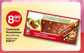 Nussbeisser Czekolada mleczna z całymi orzechami laskowymi 100 g niska cena