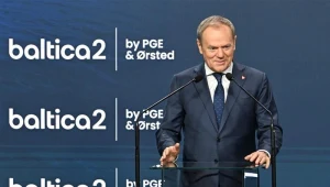 Premier Donald Tusk wziął udział w konferencji z okazji rozpoczęcia inwestycji w farmę wiatrową na morzu Baltica 2 realizowaną przez PGE i Orsted. "Polsce nie zabraknie energii" - zapewnił