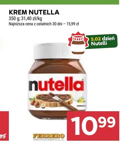 Nutella Krem do smarowania z orzechami laskowymi i kakao 350 g