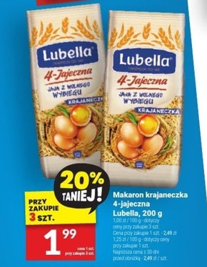 Lubella 4-Jajeczna Makaron krajaneczka 200 g niska cena