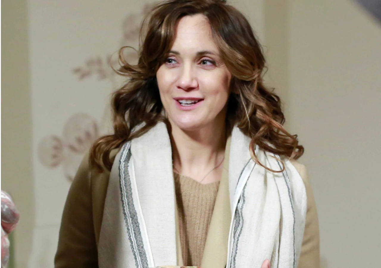 Ilona Ostrowska na planie "Rancza" w 2015 roku Ilona Ostrowska na planie "Rancza" w 2015 roku