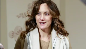 Ilona Ostrowska na planie "Rancza" w 2015 roku