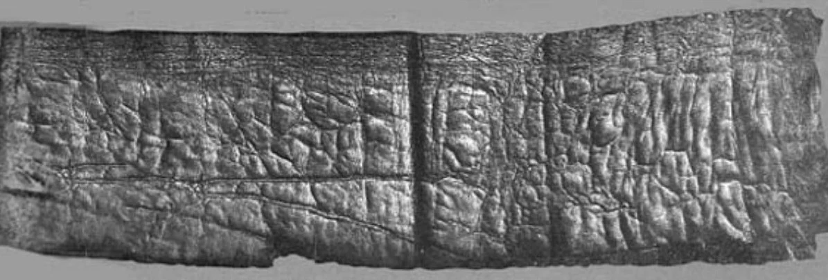 Litografia fragmentu Zwoju Szapiry, wykonana dla Christiana Davida Ginsburga
