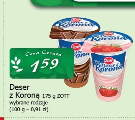 Zott Deser z Koroną Deser truskawka 175 g