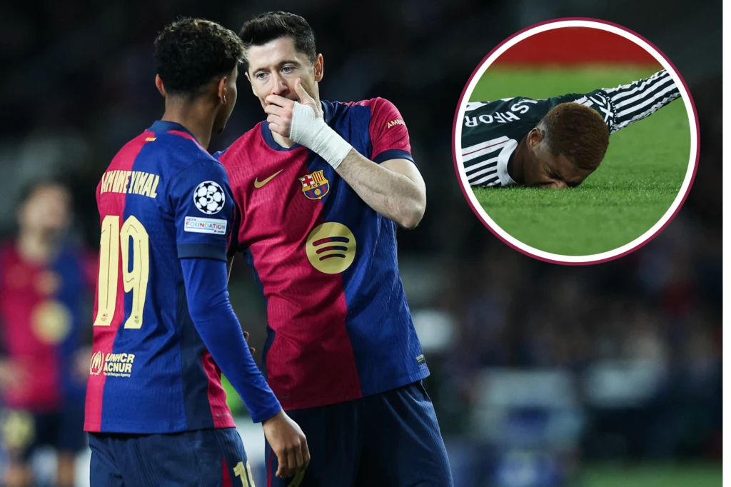 Na zdjęciu Lamine Yamal, Robert Lewandowski i Marcus Rashford Na zdjęciu Lamine Yamal, Robert Lewandowski i Marcus Rashford