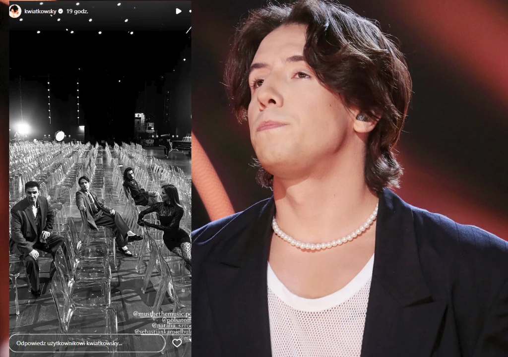 Dawid Kwiatkowski z jurorami "Must be the music" Dawid Kwiatkowski z jurorami "Must be the music"