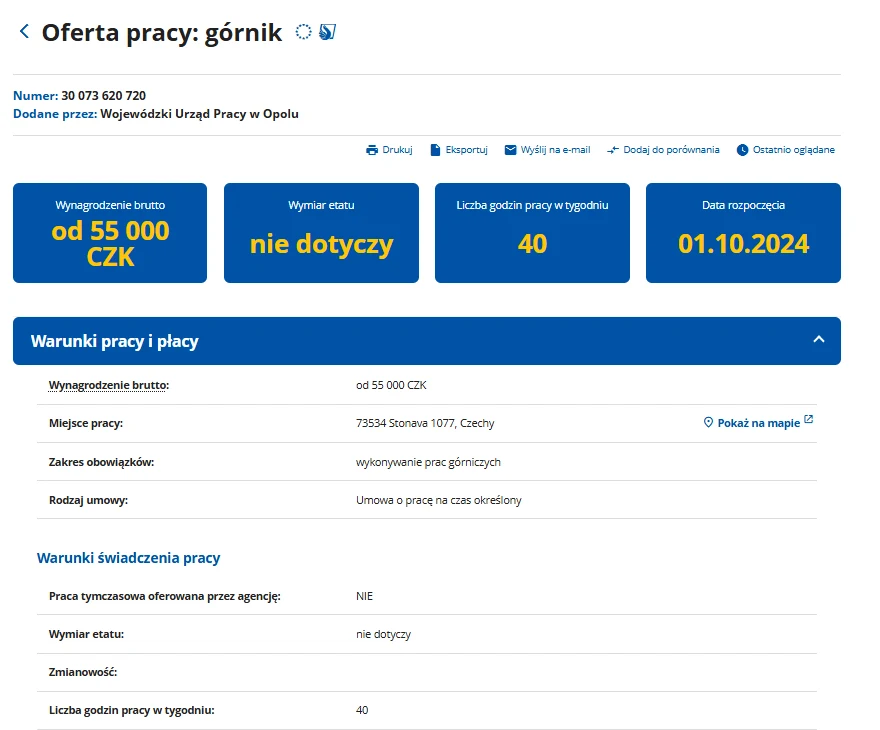 Szukają Polaków do pracy w czeskiej kopalni