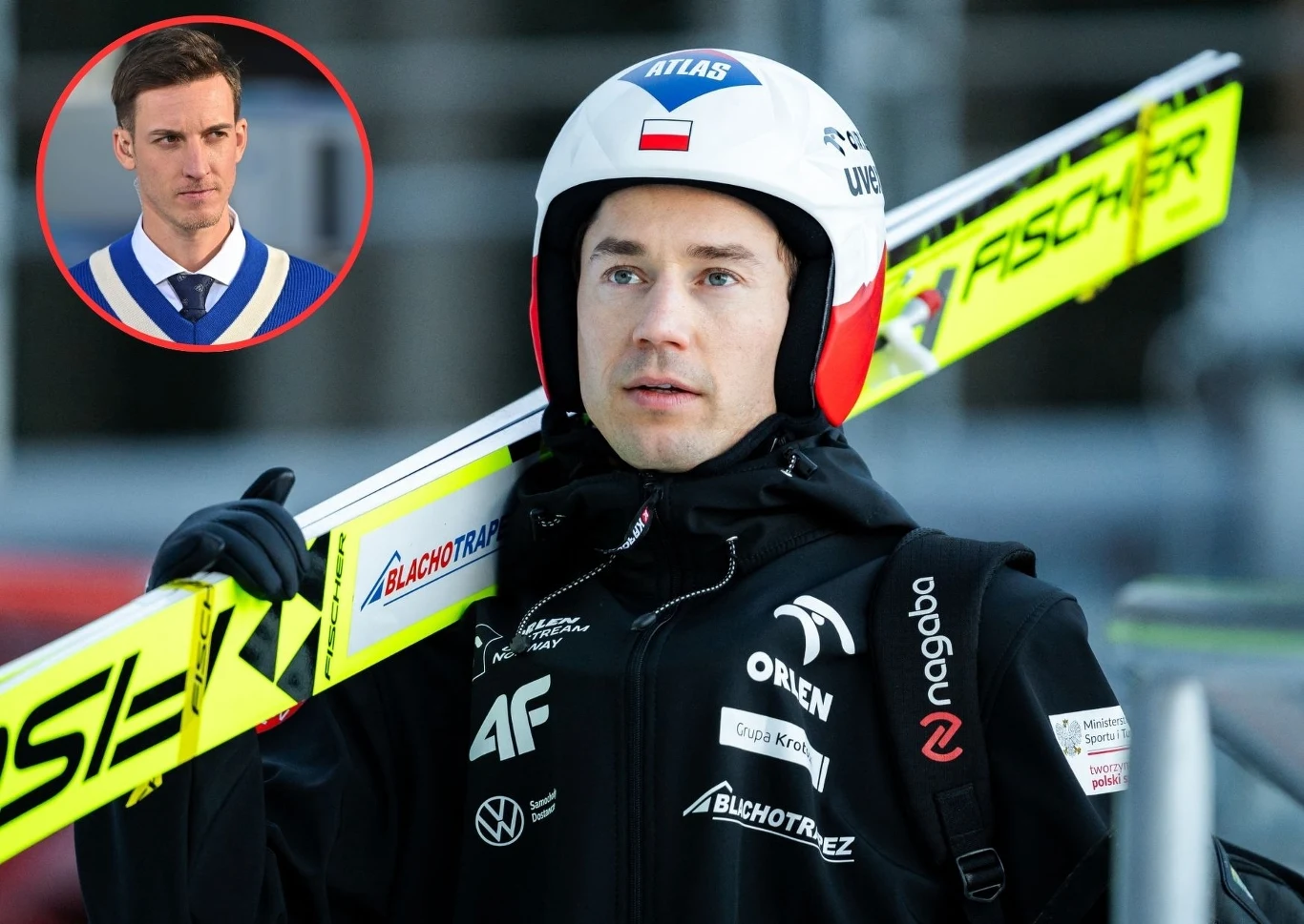 Kamil Stoch, na małym zdjęciu Gregor Schlierenzauer Kamil Stoch, na małym zdjęciu Gregor Schlierenzauer
