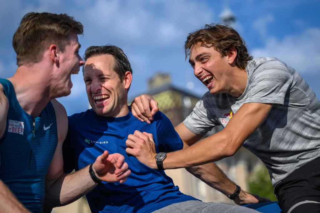 Christoper Nilsen, Renaud Lavillenie i Armand Duplantis Christoper Nilsen, Renaud Lavillenie i Armand Duplantis