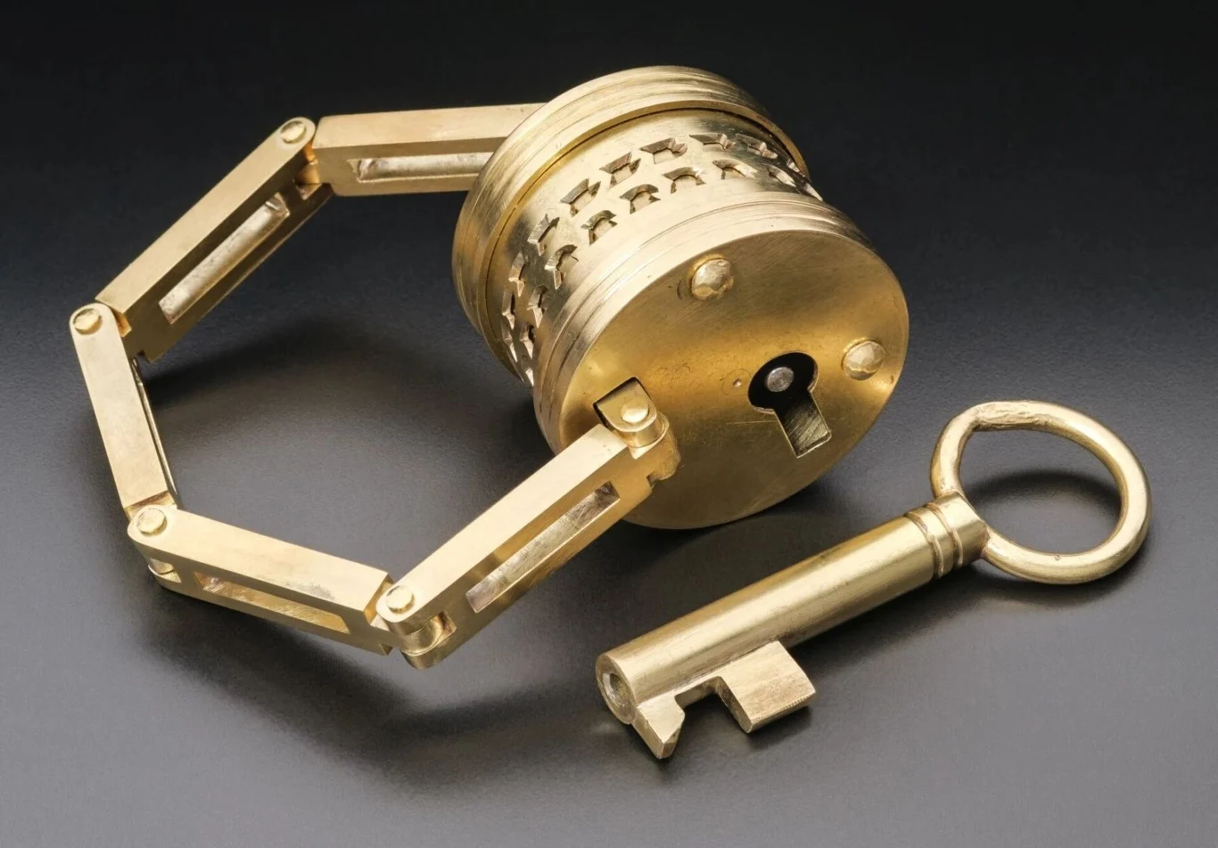 Większa replika kłódki przygotowana przez naukowców