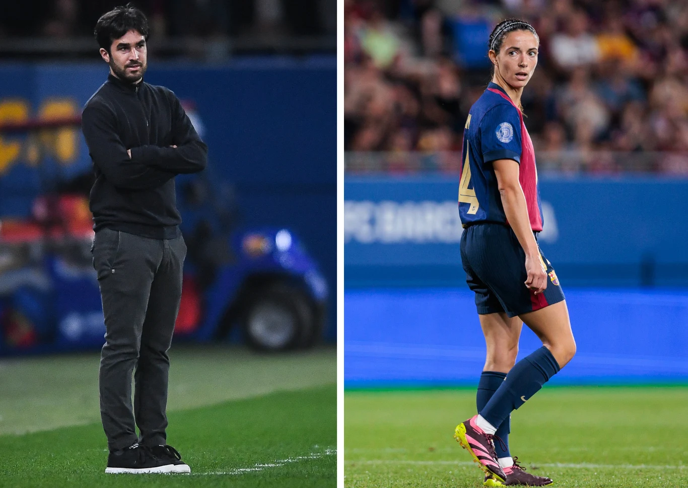 Aitana Bonmati i trener Barcelony Femeni, Pere Romeu