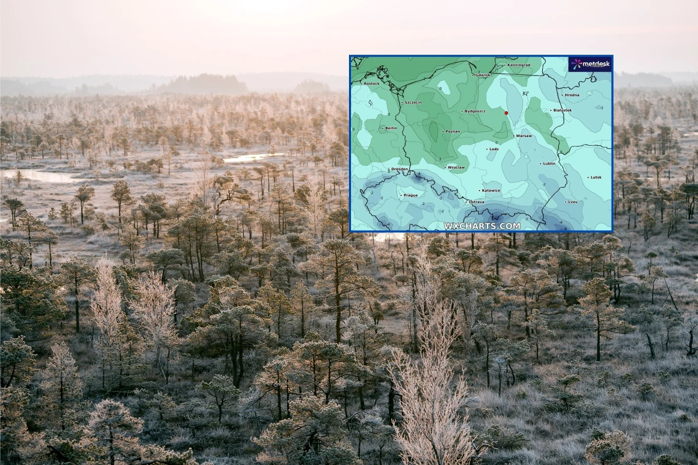 Poniedziałek będzie chłodny, a miejscami na południu nawet mroźny. Śniegu będzie jednak bardzo mało, przeważnie w rejonie Podlasia Poniedziałek będzie chłodny, a miejscami na południu nawet mroźny. Śniegu będzie jednak bardzo mało, przeważnie w rejonie Podlasia